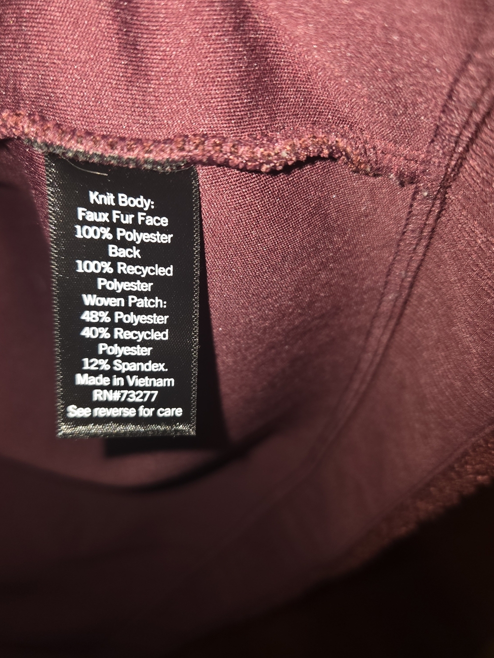 FLX Women's Maroon Sherpa-Trim Vest with Snap Front - Picture 5 of 6